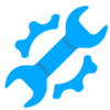 Image of a blue wrench